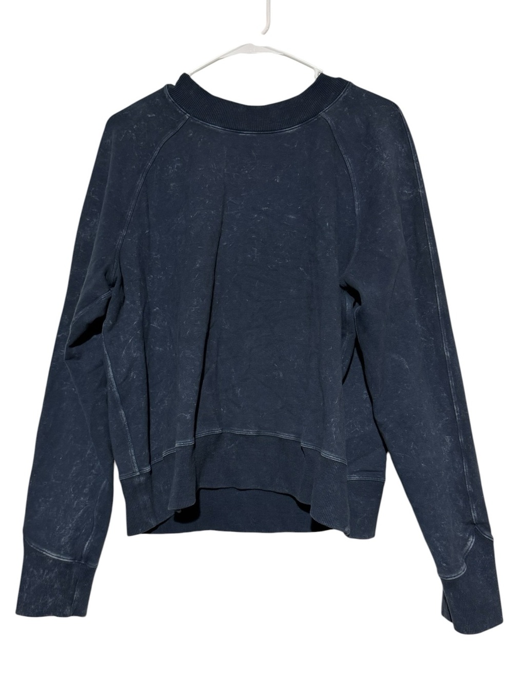 Lululemon Ready To Roll Crewneck Sweatshirt Sz Medium Acid‎ Rubber Dye True Navy